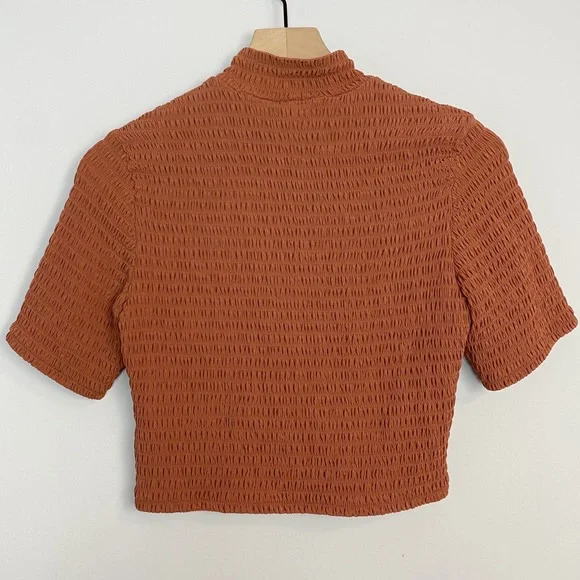 A.L.C. Dana Smocked Top in Deep Amber - Picture 9 of 11